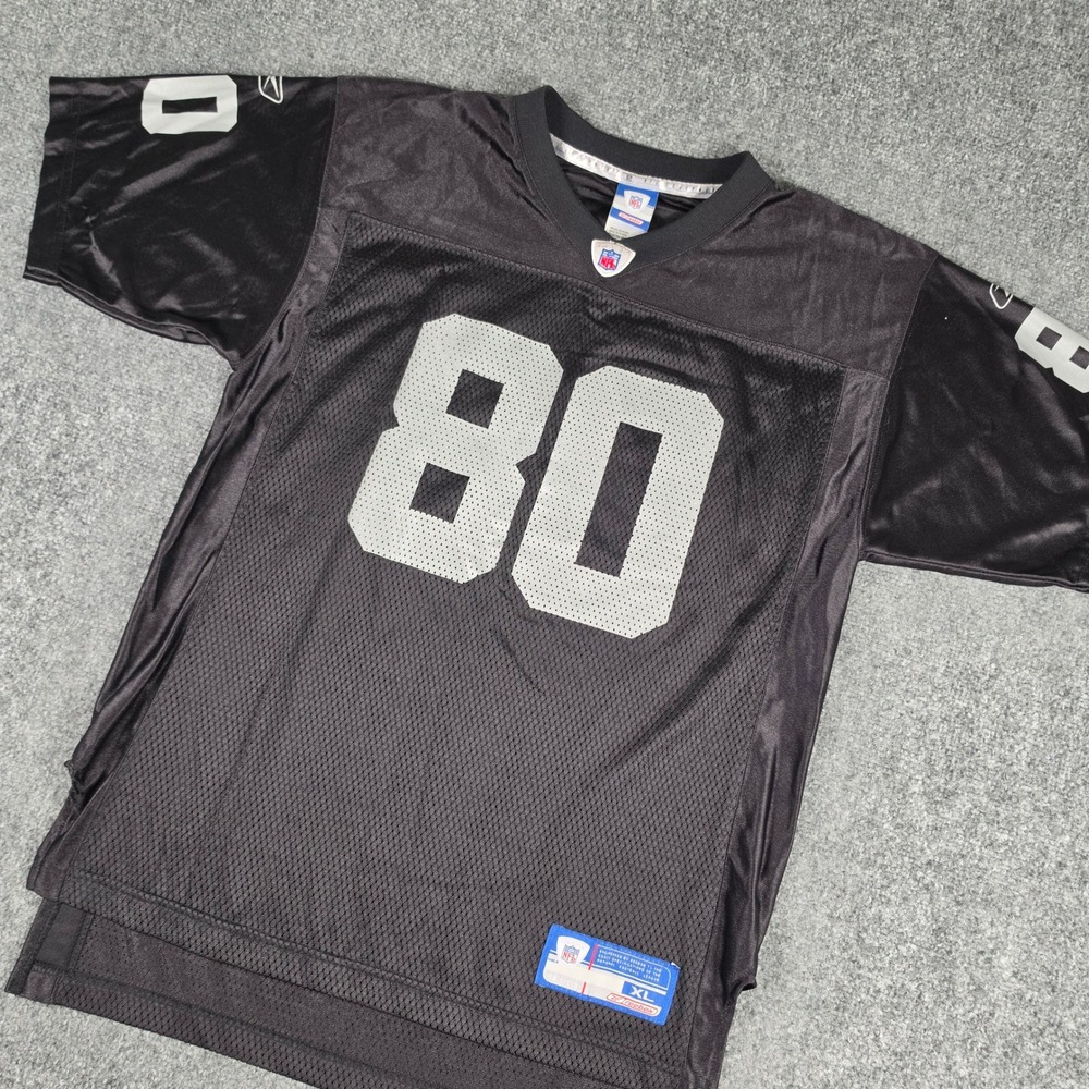 Vintage Reebok Jerry Rice Raiders Jersey Youth XL Black #80 NFL Football